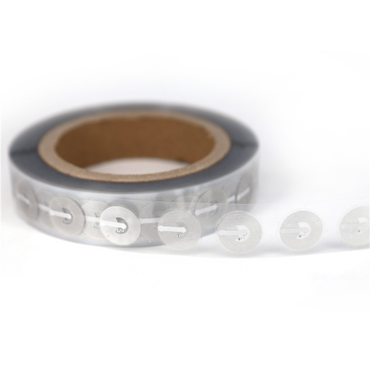 ISO14443A Transparent NTAG213 NTAG215 NTAG216 NFC Wet Inlay Sticker Roll