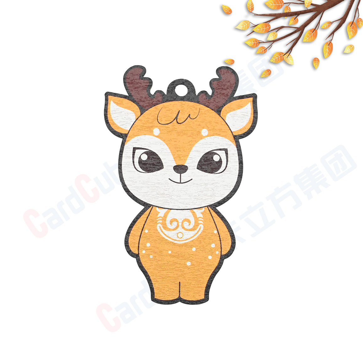 Custom Deer-Shaped Wooden RFID & NFC Key Fobs for Hotel Access Control