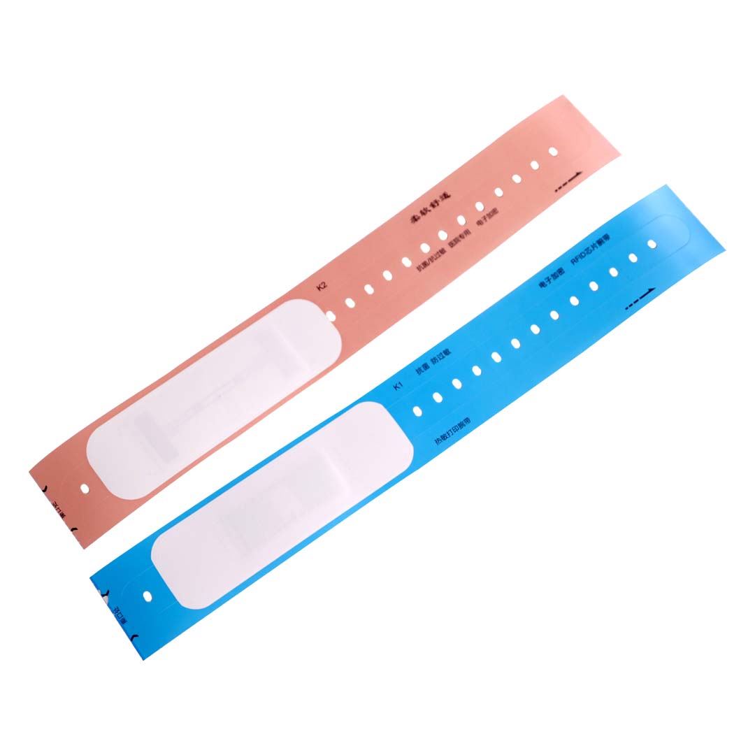 Custom RFID NFC Disposable PVC Medical Patient Wristband with Writable Printable Surface