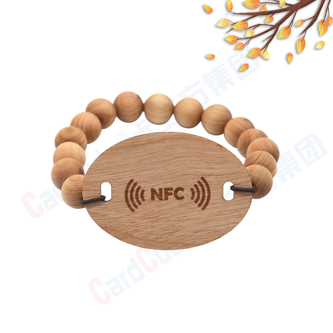 Custom RFID NFC Wooden Bead Wristband Manufacturer