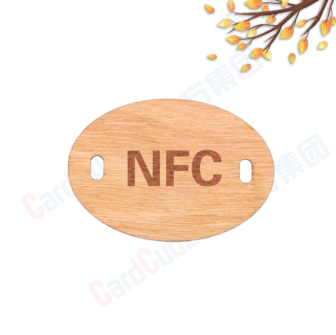 Custom-Shaped Wooden RFID Cards & NFC Epoxy Wood Cards
