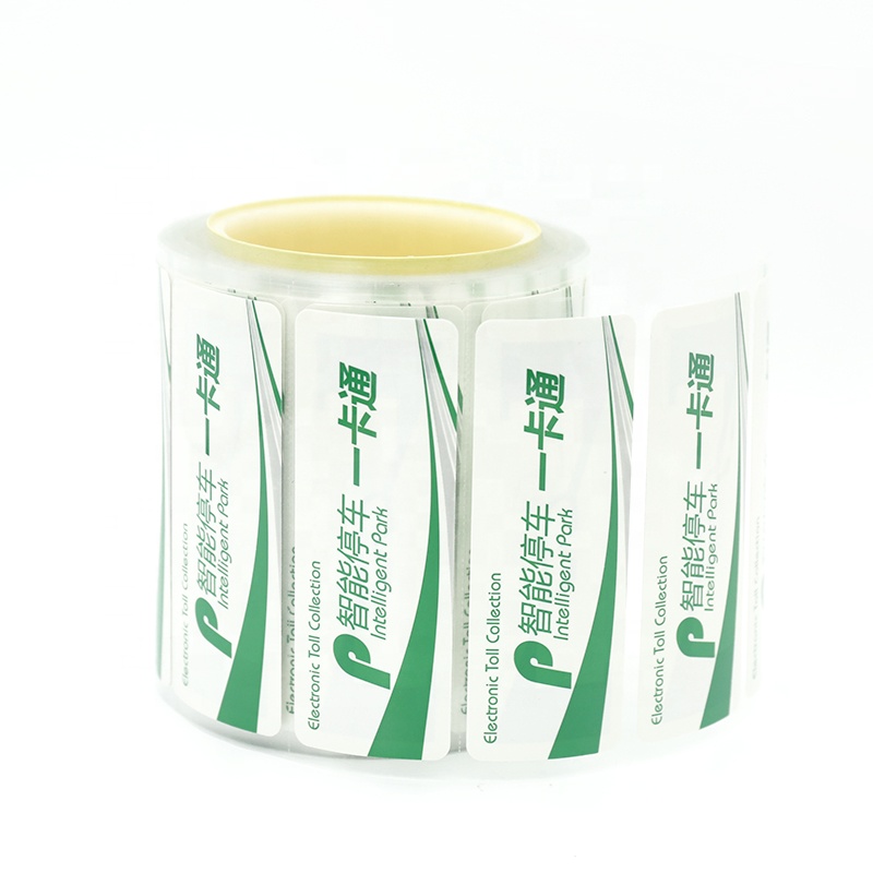 Custom RFID NFC Windshield Tamper Evident Sticker for ETC Smart Parking System